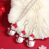 Wholesale Cartoon oil dripping colorful Saint Snowman 2-piece set Simple retro niche creative earrings