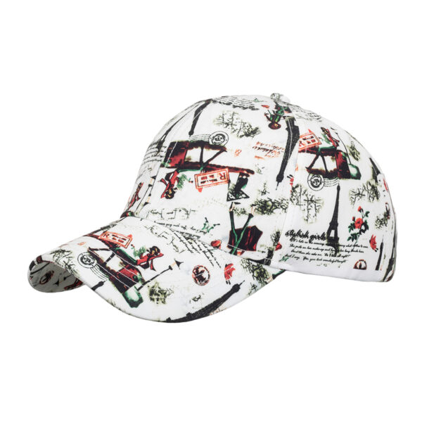 Wholesale Spring New Korean Style Hat Fashion Printed Sunscreen Sunshade Hat Personalized Hard Top Baseball Cap Cap B1158