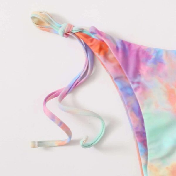 oly-4db7f4b5dd436a58a5d0f42147ee3695 Wholesale New Swimwear Bikini Tie-Dye Three-Piece Set Colorful Chiffon Fashion Sexy Three-Piece Set Cross-Border Special for Swimwear Women