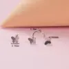 1 Piece Nose Rings & Studs Simple Style Butterfly 304 Stainless Steel Nose Pin