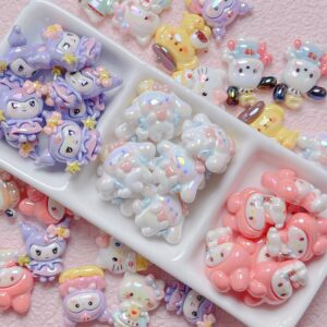 Wholesale High-quality uv color-plated Yugui dog kitty coolomi resin loose beads diy mobile phone chain beaded material bracelet accessories