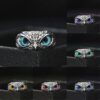 Wholesale Devil's Eye Owl Ring Retro Creative Exaggerated Animal Couple Opening Adjustable Ring Cross-Border