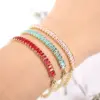 Wholesale Fashion Geometric Copper Plating Artificial Gemstones Bracelets