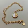 Wholesale Jewelry Simple Style Commute Star Moon 304 Stainless Steel Shell 18K Gold Plated Enamel Stainless Steel Necklaces