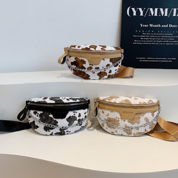 oly-4ddfca716cb487d129f025585ffe8e2f Wholesale Summer High-End Bag Retro Cow Pattern Chest Bag