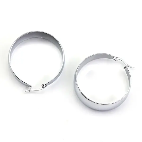Wholesale 1 Pair Simple Style Commute Geometric Plating Titanium Steel Earrings