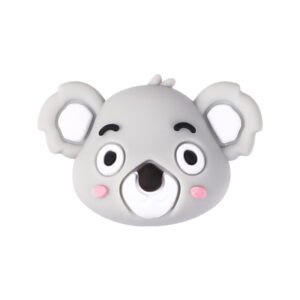 3d gray koala head