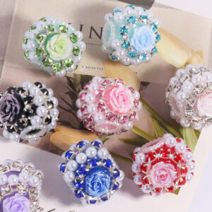 Wholesale DIY Rose Heavy Industry Exotic Rhinestone Balls