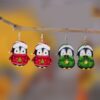 Wholesale Cute Penguin Dwarf Wooden Earrings for Christmas Party