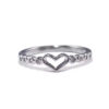 Wholesale Japanese and Korean Heart-Shaped Rings for Women, Index Finger Rings, Japanese and Korean Style Hollow Diamond Heart-Shaped Rings, Fashionable and Fresh Heart-Shaped Rings