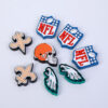 Wholesale American football team silicone beads Focal Beads
