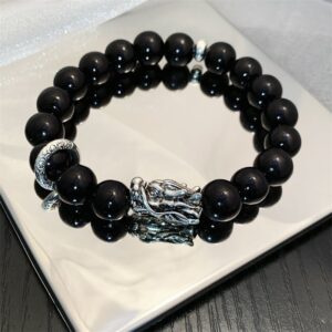 Ancient style classic black-leader bracelet
