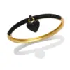 Wholesale 1 Piece Retro Heart Shape Copper Plating Inlay Zircon Bangle