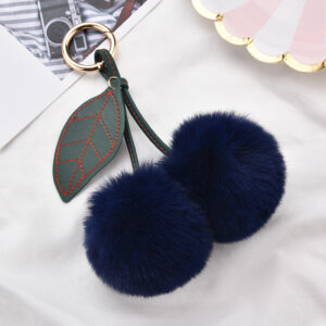 Navy blue / Cherry Keychain