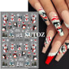 Wholesale Cartoon 3D Christmas nail art stickers