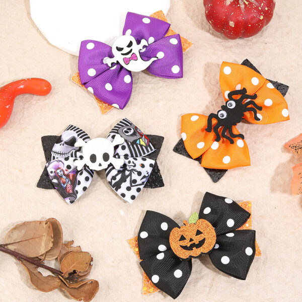 Wholesale Halloween children's bow hair accessories