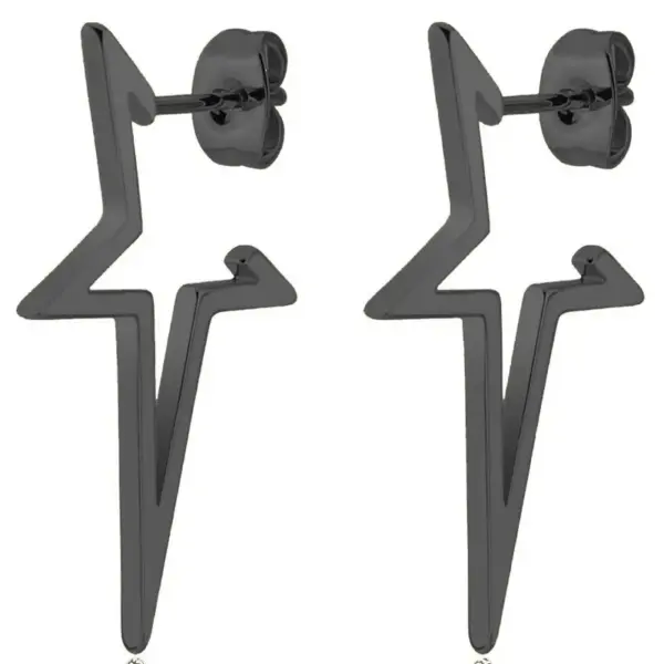 Wholesale PVD Coated 18K Gold Real Gold Plated Star 304 Stainless Steel Fashion Waterproof Non Tarnish Drop Earrings