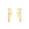 PVD Coated 18K Gold Real Gold Plated Animal 304 Stainless Steel Simple Style Waterproof Non Tarnish Ear Studs