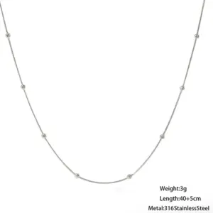 Steel Color / 09 Round Snake Bead Chain