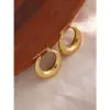 Wholesale 1 Pair Fashion Solid Color Plating 304 Stainless Steel 18K Gold Plated Stainless Steel Earrings