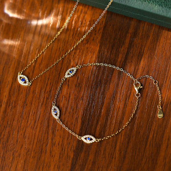oly-4e6fe80fea383a4d0b6b2fa5e6eb6184 Wholesale Devil's Eye Micro inlaid Zircon Necklace