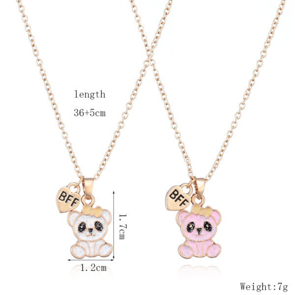 oly-4e76c7e4c733068989693e5b5059e6e5 Wholesale Good Friends Cartoon Bear Necklace