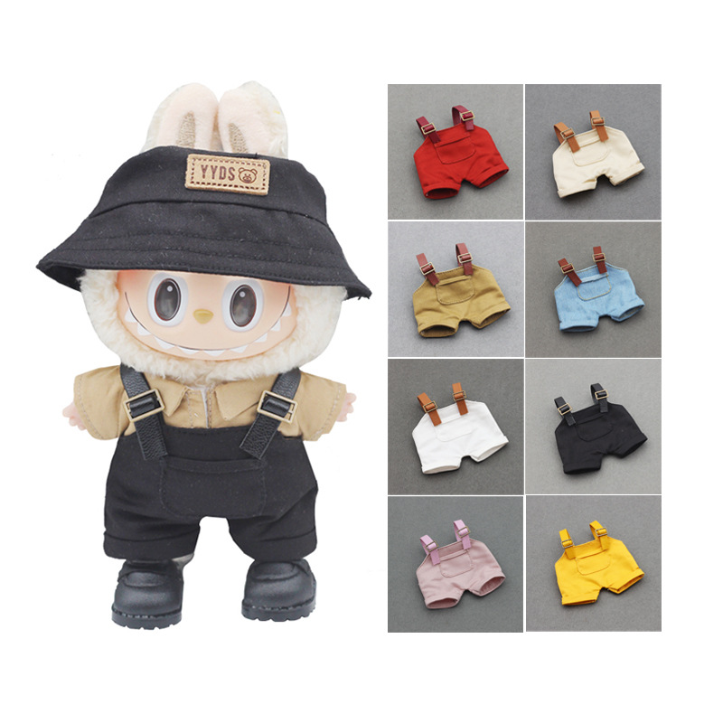 Wholesale (suspenders) Blind Box Macaron Shirt suit ess 10CM Cotton Doll