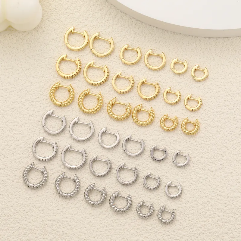Wholesale 1 Pair Classic Style Solid Color Copper Earrings