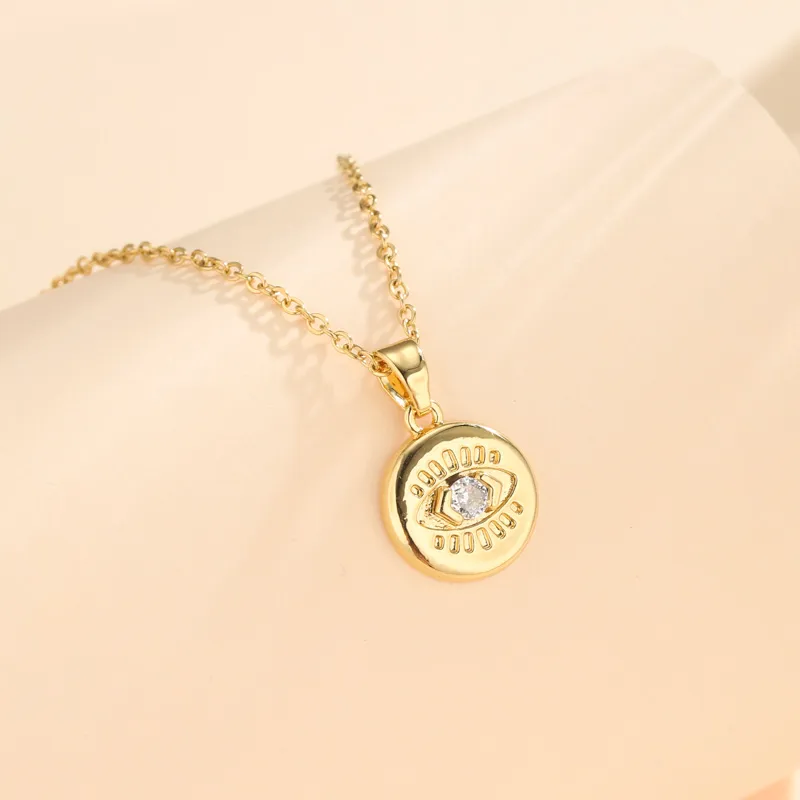 Wholesale Water Plating Vacuum Plating Real Gold Plated 18K Gold Cross Square Flower 304 Stainless Steel Titanium Steel Korean Style Waterproof Non Ta
