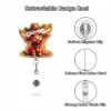 Wholesale Cross-border supply of interesting funny animal retractable badge clip cattle and horses cute pet wind ID buckle easy to pull buckle