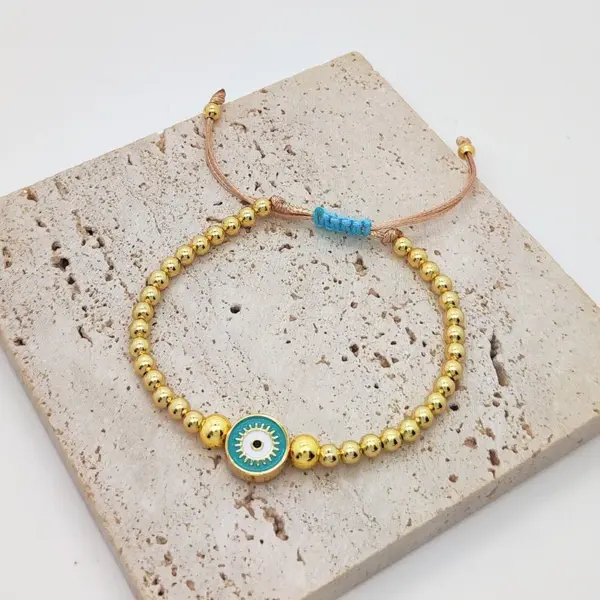 Vintage Style Devil's Eye Copper Knitting Bracelets