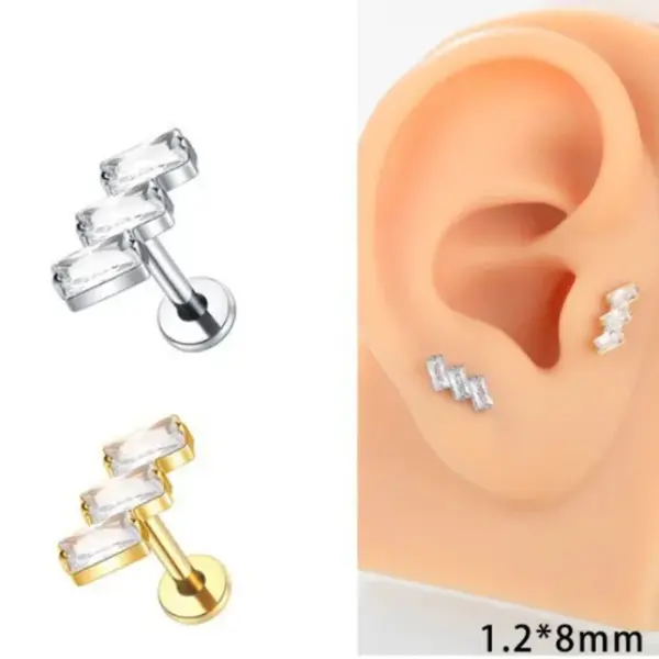 Wholesale 1 Piece Belly Rings Casual Simple Style Geometric Pure Titanium Titanium Alloy Plating Zircon 14K Gold Plated White Gold Plated