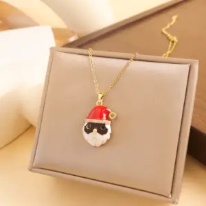 Xl751 Santa Claus Necklace / Gold