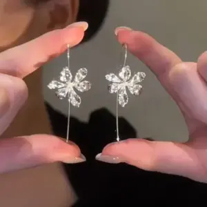 A2115 Silver Best-Seller on Douyin Flower-De-Luce / 925 Silver