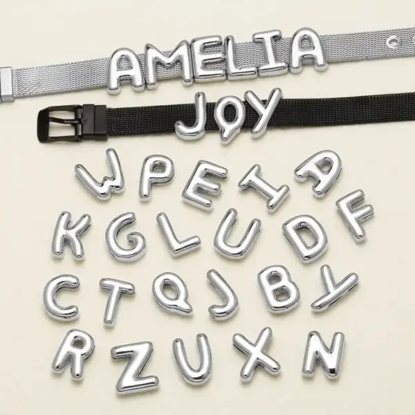 Copper 18K Gold Plated Plating Letter Bracelets