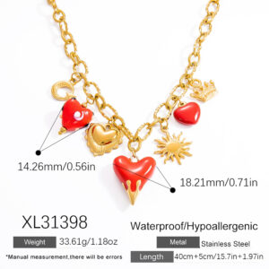 XL31398 / Electroplated 18k real gold