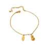 Wholesale Jewelry Casual Lady Simple Style Heart Shape Titanium Steel Gem Inlay Anklet