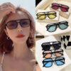 Wholesale 2024 New Box Double Beam Sunglasses Korean Retro Large Frame Aviator Glasses Chaohai Sunglasses