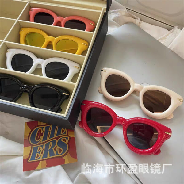 oly-4eb6bd97000931979f65506dea7e804e Wholesale Yang Mi Same Style Sunglasses Women's Fashionable European and American Iatable Sunglasses Round Cute Red Personalized Big Frame Glasses for Men
