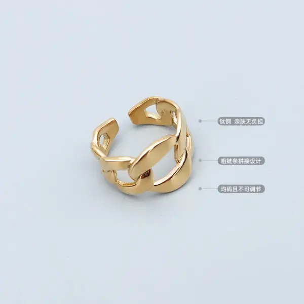 PVD Coated Real Gold Plated 18K Gold Geometric 304 Stainless Steel Fashion Waterproof Non Tarnish