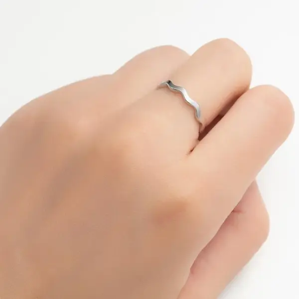 Wholesale Jewelry Fashion Geometric 201 Stainless Steel 18K Gold Plated Plating Open Ring