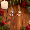 oly-4ec43253ede28907a9634610760df738 Wholesale Christmas Snowflake and Reindeer Necklace, Christmas Wreath, Candy and Diamond Pendant Necklace