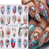 Wholesale Nail Art Stickers: Retro Bohemian Feather Pattern