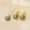 Wholesale Jewelry Simple Style Classic Style Geometric Titanium Steel Plating Jewelry Set Cable Chain