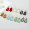Retro Ethnic Style Heart Inlay Alloy Artificial Gemstones Earrings
