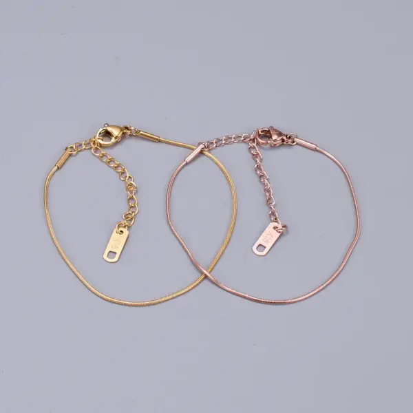Wholesale Printing Anklet 304 Stainless Steel Waterproof Non Tarnish No Inlaid PVD Coated 18K Real Gold Plated Women'S Casual Cute Simple Style