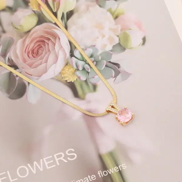 Wholesale Fashion Heart Copper Plating 18K Gold Plated Zircon