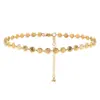 Wholesale Simple Style Flower Titanium Steel Plating 18k Gold Plated Women's Anklet