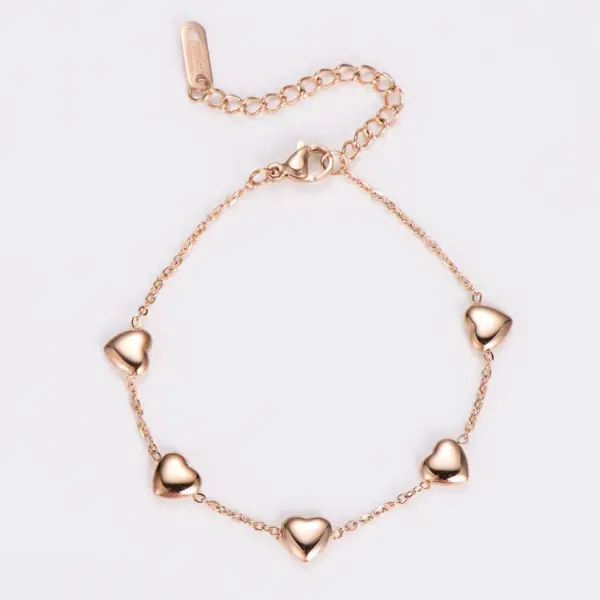 Casual Simple Style Commute Heart Shape 304 Stainless Steel Bracelets In Bulk