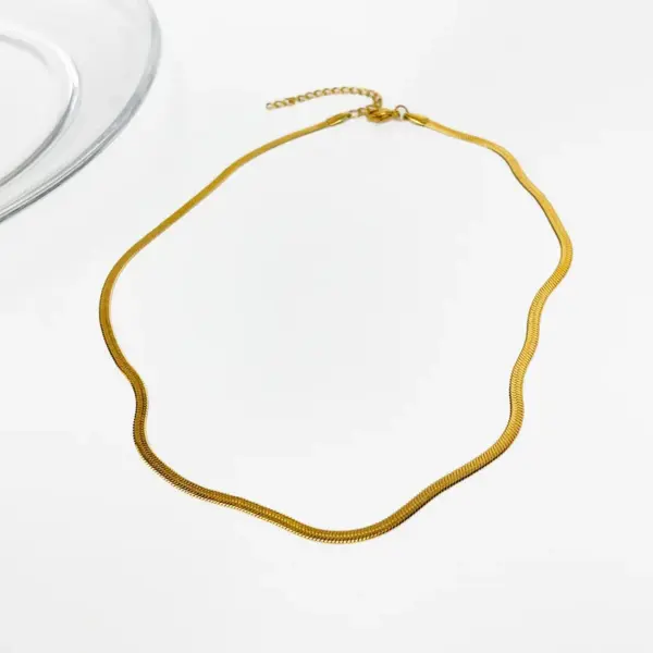 Wholesale Jewelry Fashion Geometric 304 Stainless Steel 18K Gold Plated Plating Necklace